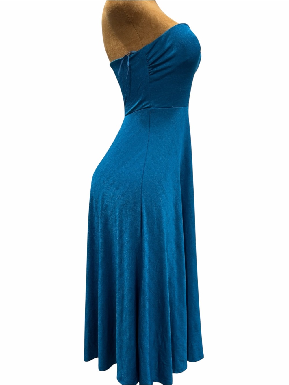 Maeve by Anthropologie Strapless Teal Midi Tube Dress - Picture 10 of 14